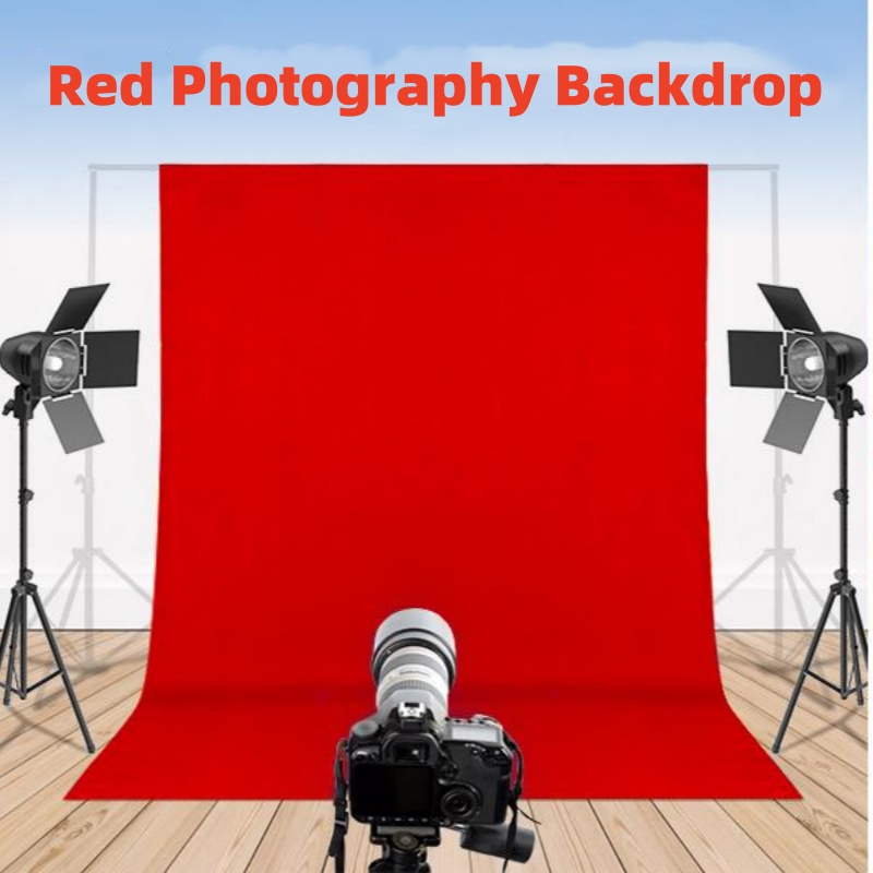 Green Screen Collapsible - Photography Red Backdrop Cloth Screen Photo