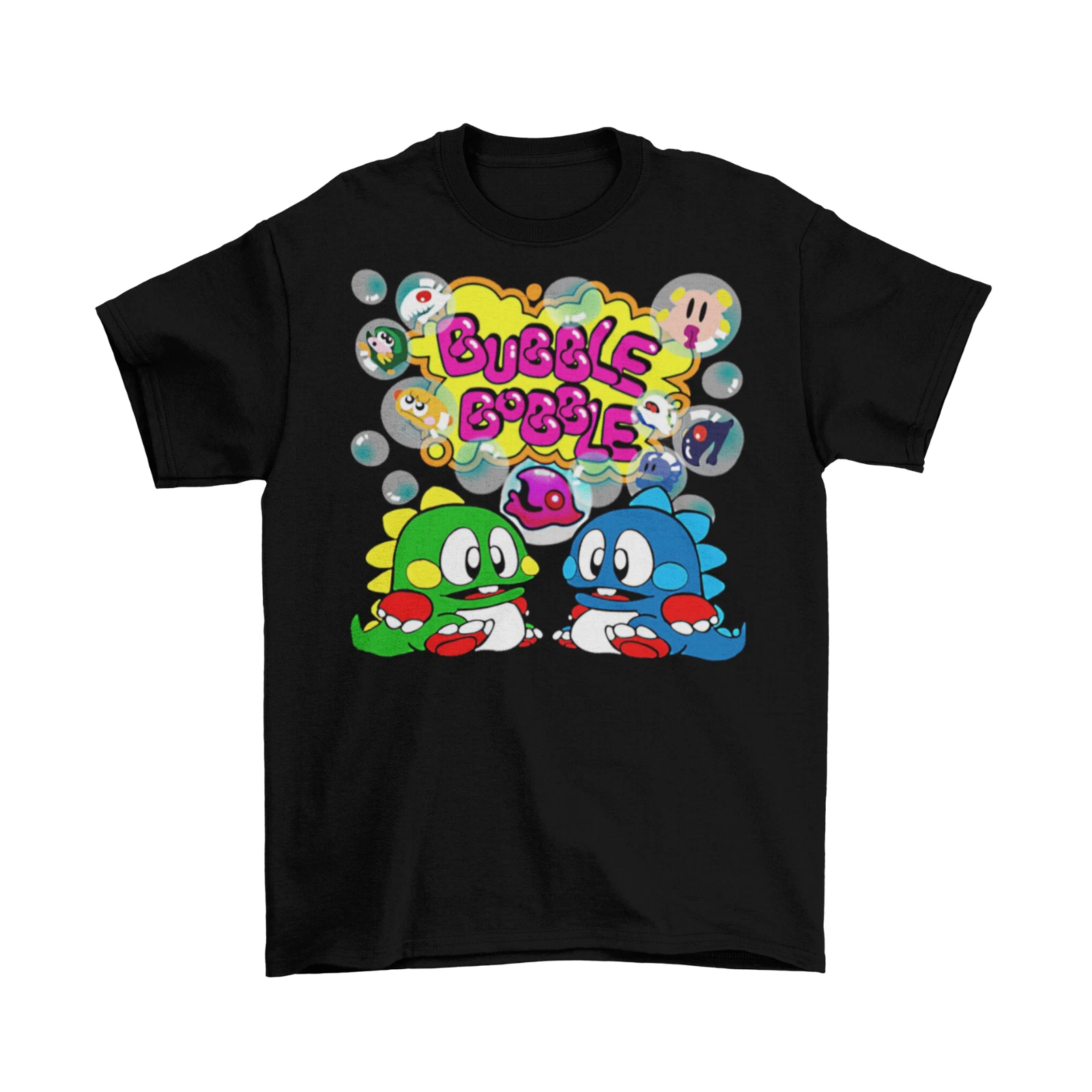Esports Gaming T Shirt - Bubble Bobble Distressed Retro Gamer 80s