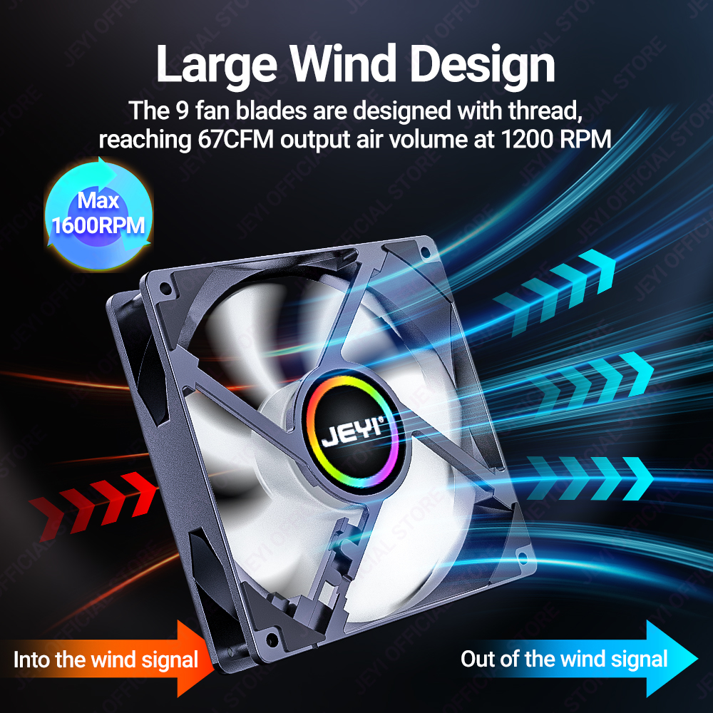 JEYI 120mm PC ARGB Cooling Fan - đánh giá và giá Esports Gaming Fan
