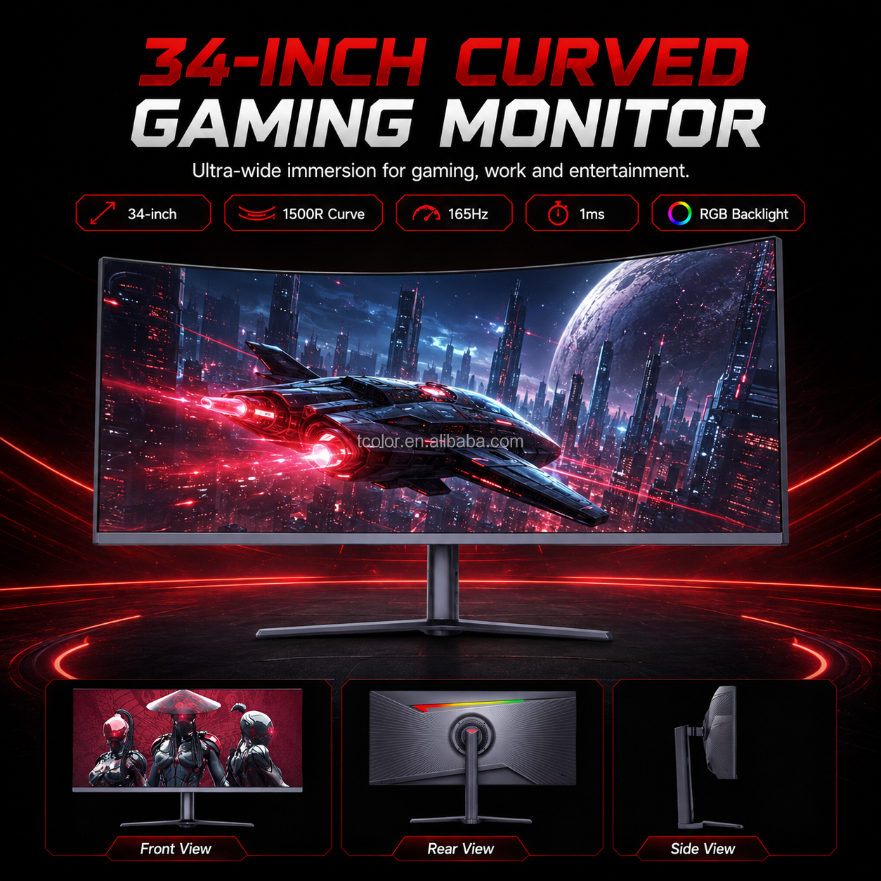 White/Black Curved Gaming Moni - đánh giá và giá Gaming Monitor Curved