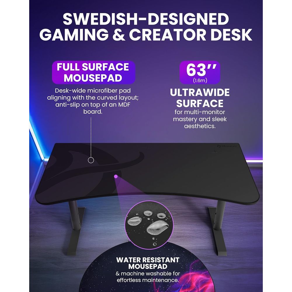 Curved Gaming Desk with Waterp - đánh giá và giá Gaming Monitor Curved