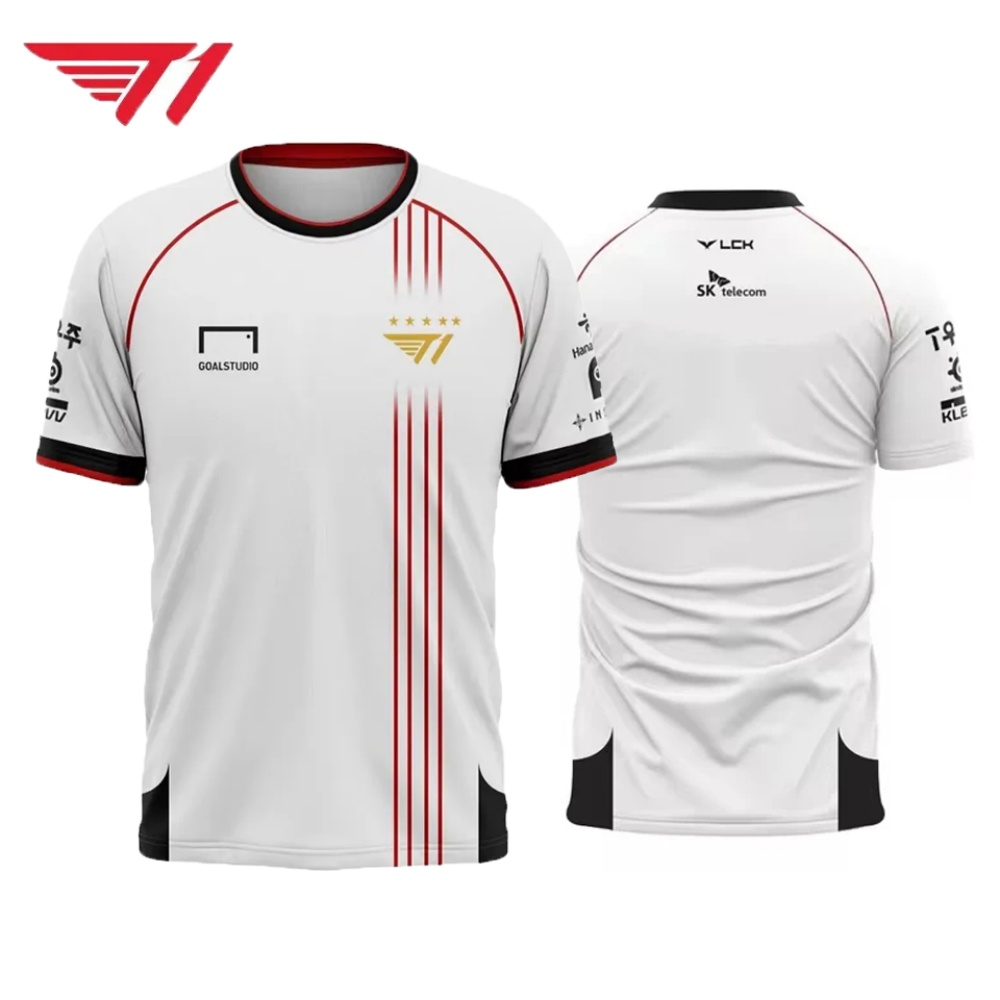 T1 Esports Jersey – White & Re - đánh giá và giá Esports Gaming Logo
