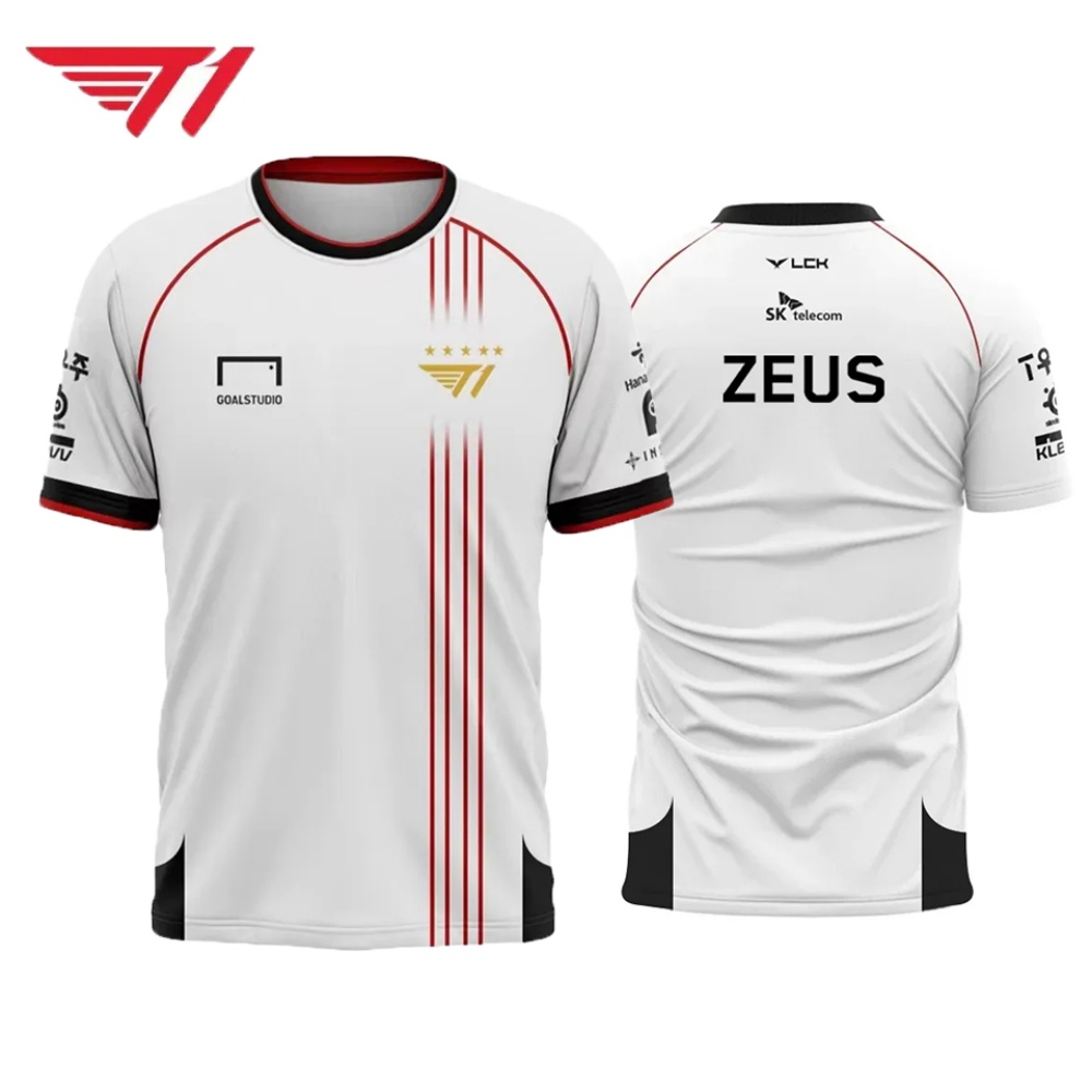 T1 Esports Jersey – White & Re - đánh giá và giá Esports Gaming Logo