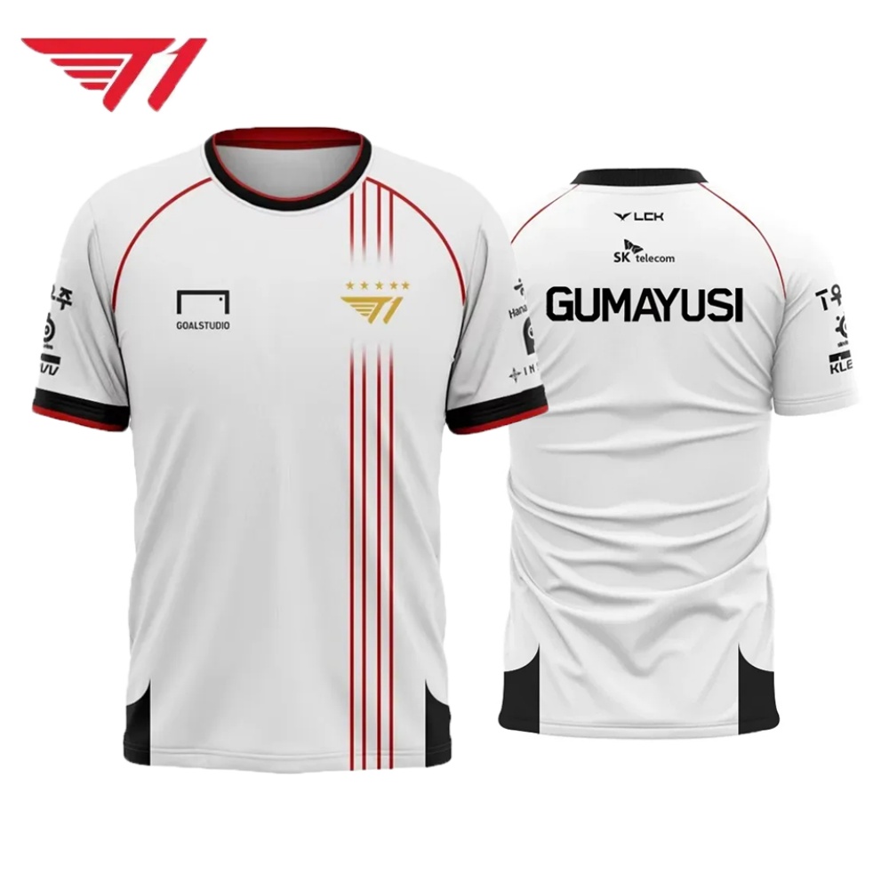 T1 Esports Jersey – White & Re - đánh giá và giá Esports Gaming Logo