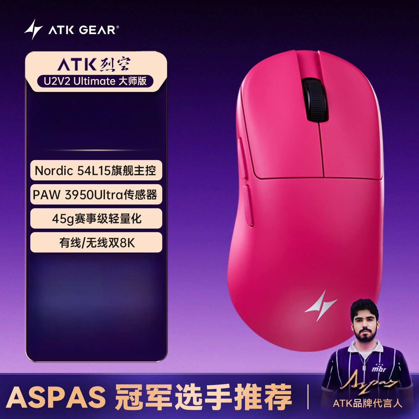 ATK BlazingSky U2V2 Wireless G - đánh giá và giá Mouse Gaming Esports