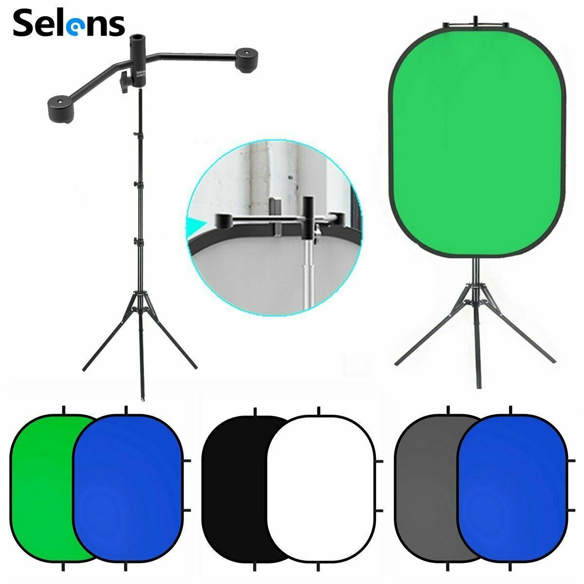 Selens Reflector Clip Photogra - đánh giá và giá Green Screen Collapsible