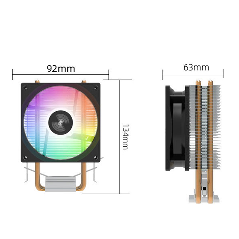 TEUCER CPU Cooler 2 4 Heat Pip - đánh giá và giá Esports Gaming Fan